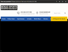 Tablet Screenshot of monadsports.com